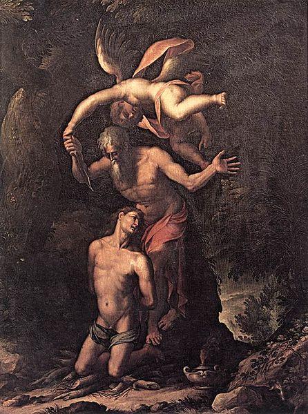 Jacopo Ligozzi Sacrifice of Isaac Norge oil painting art